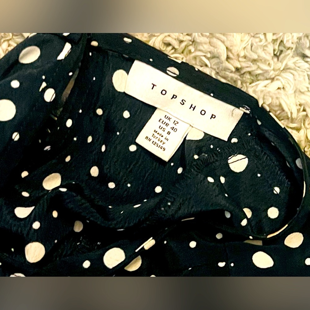 Poker dot (Top Shop) Blouse, Size UK12, US 8.